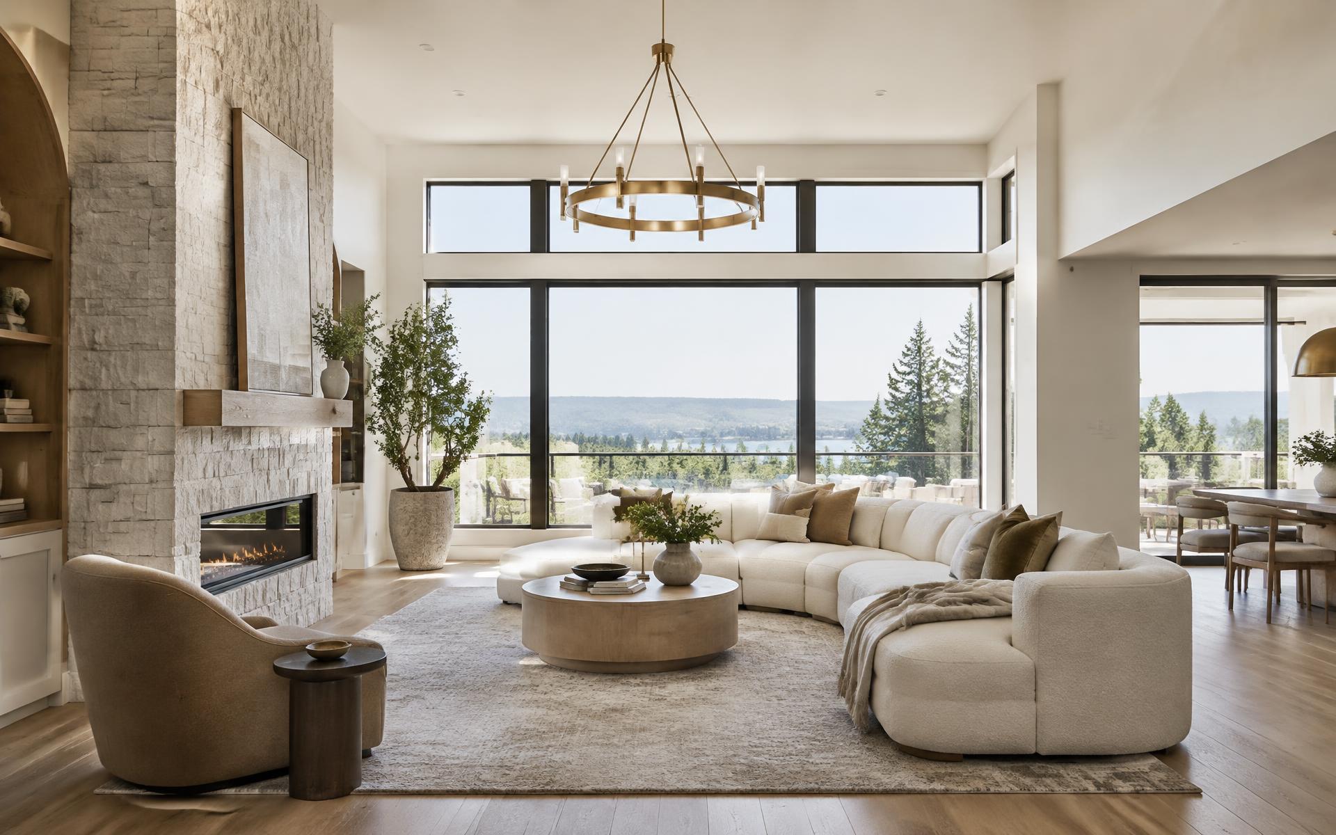 Luxury living room staged by StageConcierge
